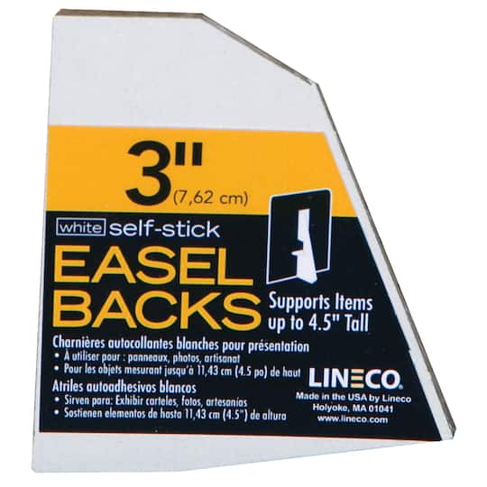 Lineco&#xAE; 3&#x22; White Self-Stick Easel-Backs, 5ct.